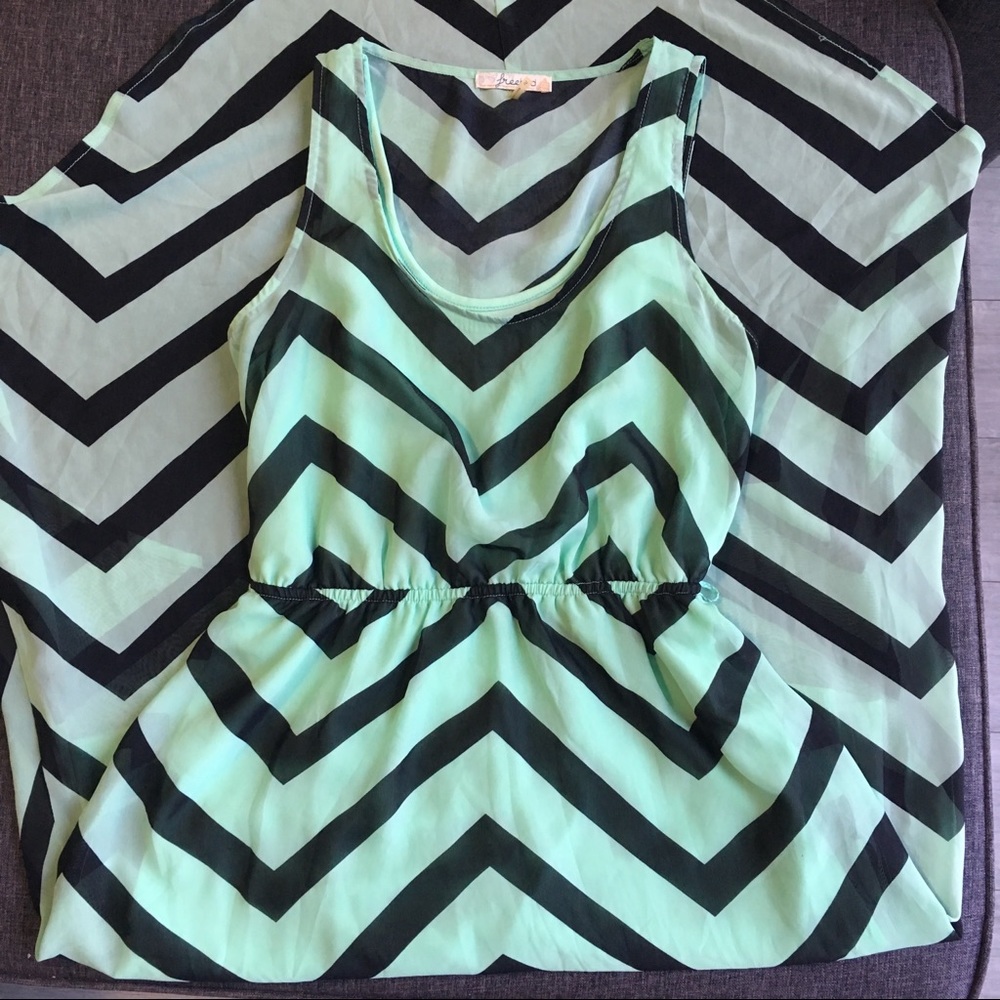 Free Bird Sheer mint long dress | size S